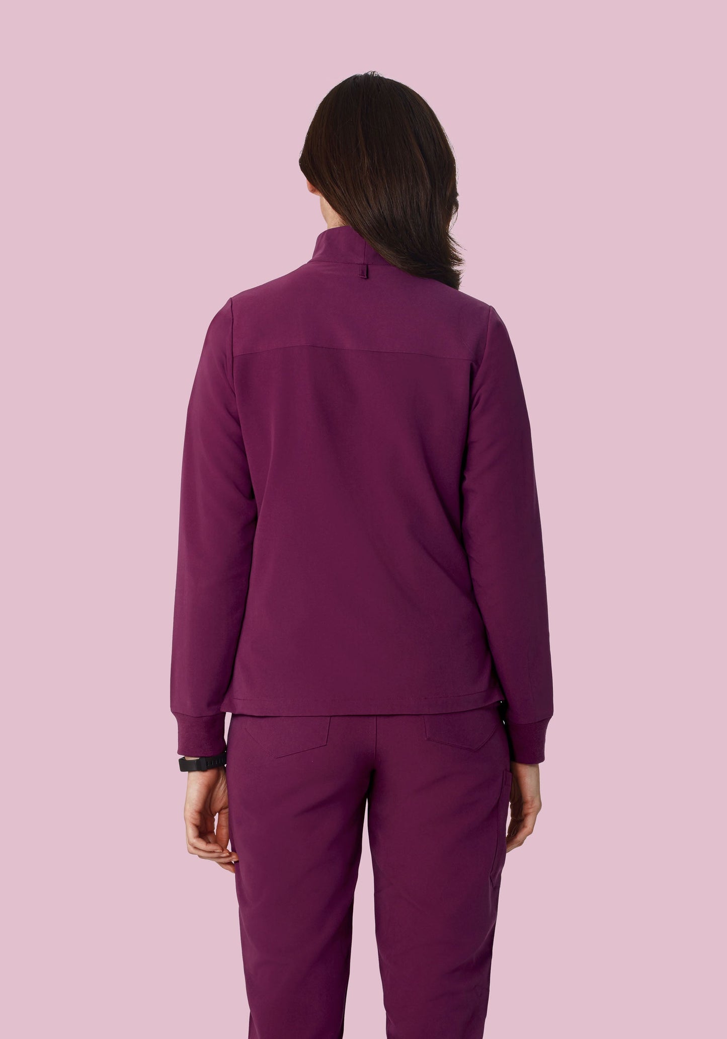 Women's Modern Scrub Jacket Plum