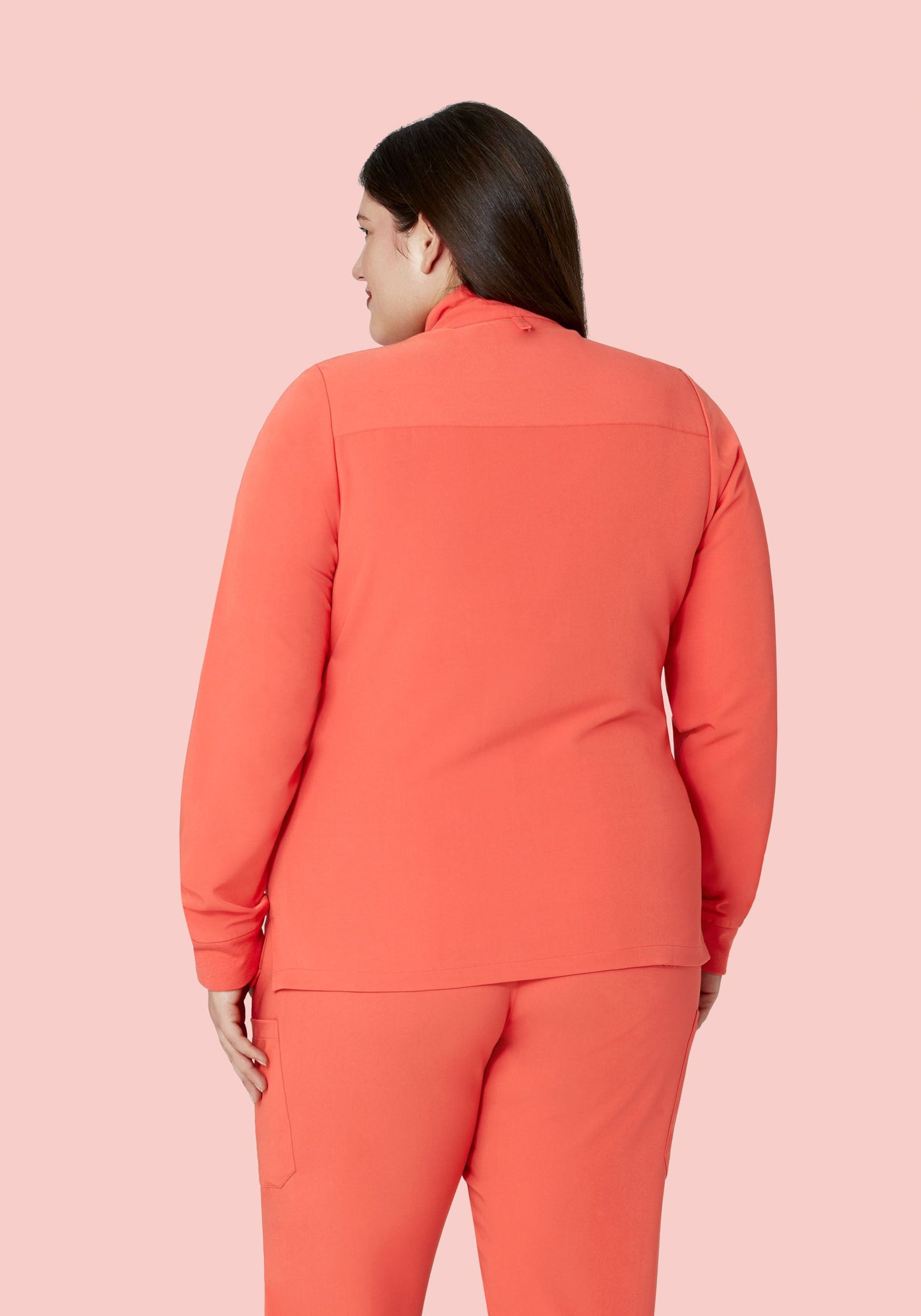 Women's Modern Scrub Jacket Coral
