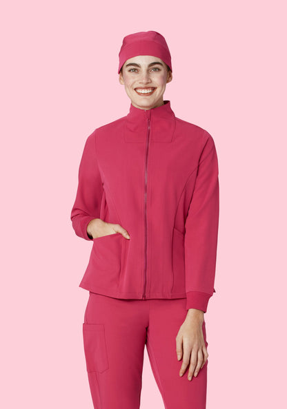 Women's Modern Scrub Jacket Deep Magenta