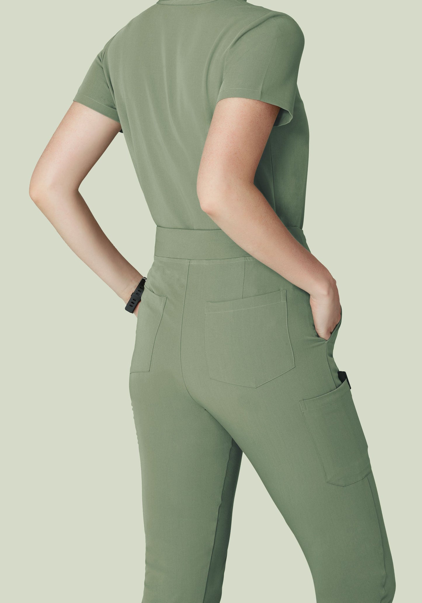 High Waisted Joggers Cool Sage