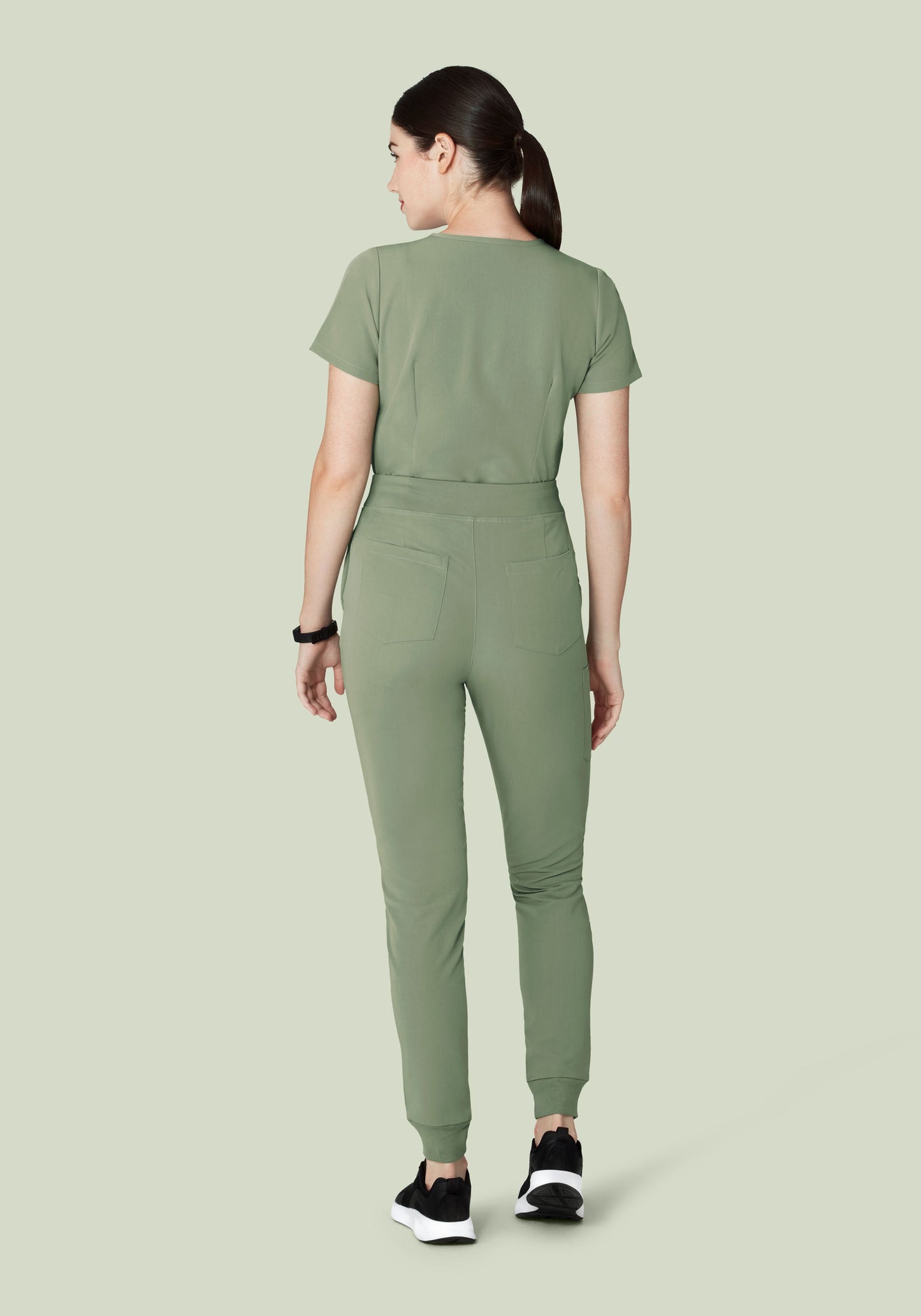 High Waisted Joggers Cool Sage