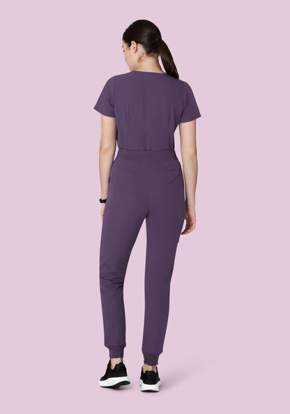 High Waisted Joggers Deep Dewberry