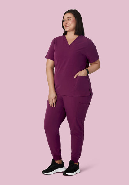 9 Pocket Joggers Plum