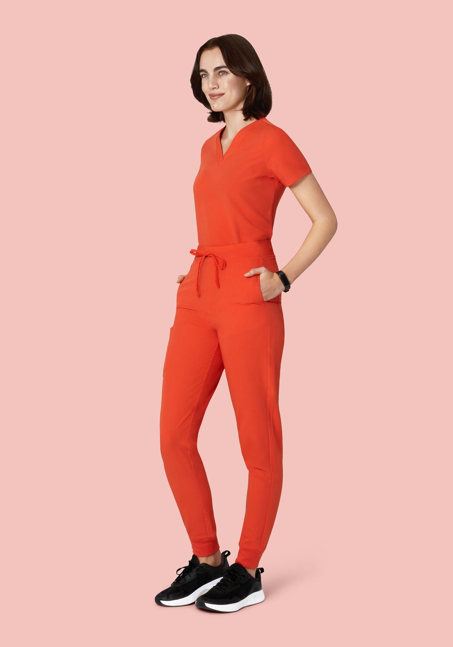 High Waisted Joggers Sunset Orange