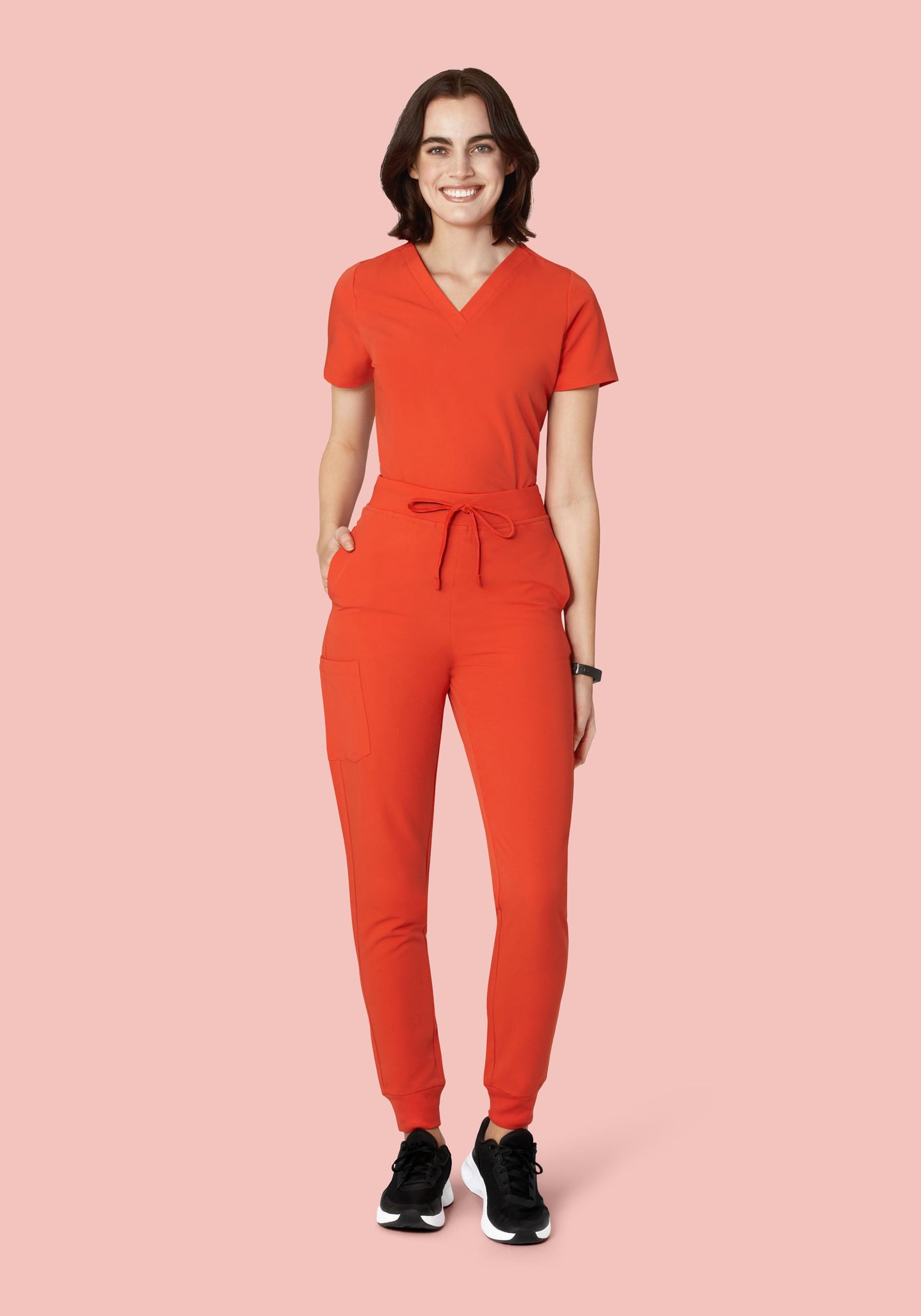 High Waisted Joggers Sunset Orange