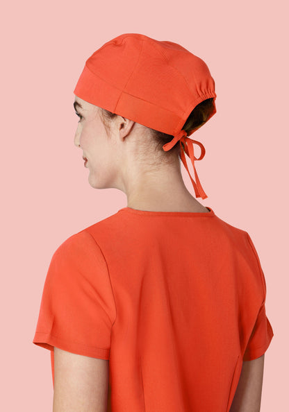 Contemporary Scrub Cap Sunset Orange