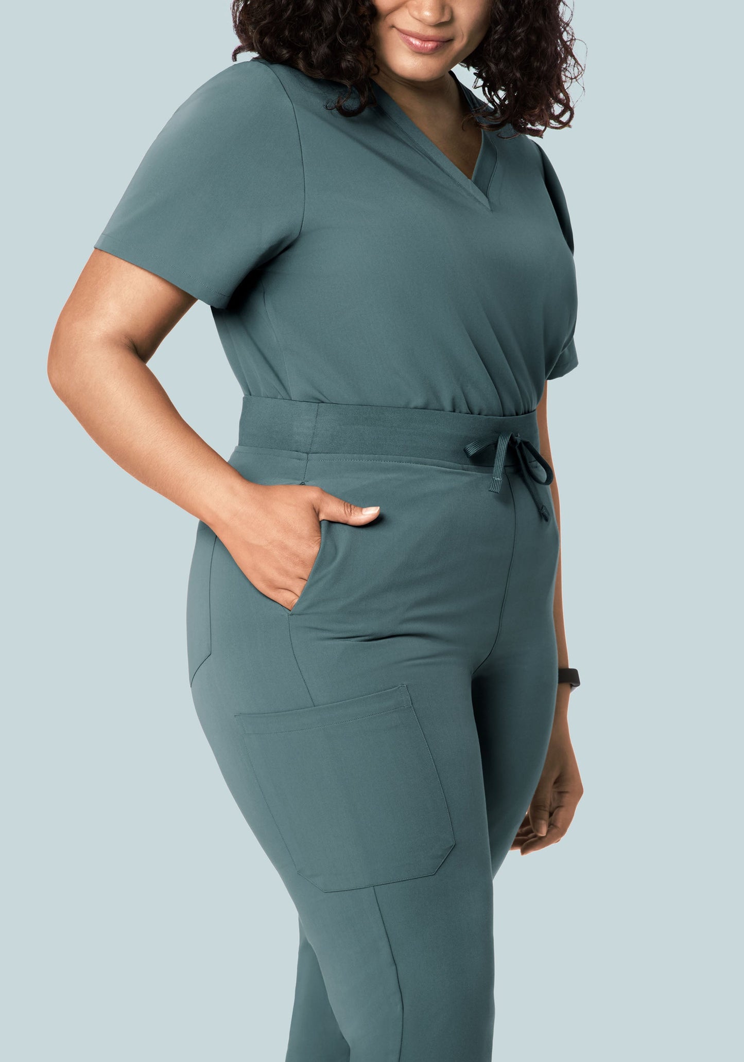 High Waisted Joggers Stormy Sky