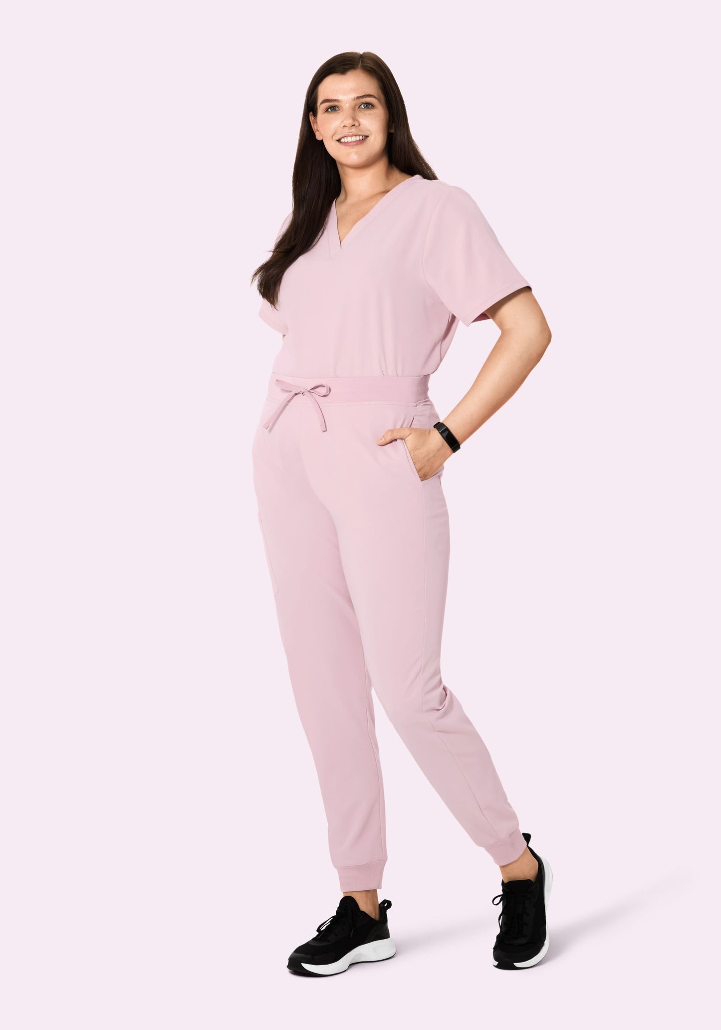 High Waisted Joggers Blush Blossom