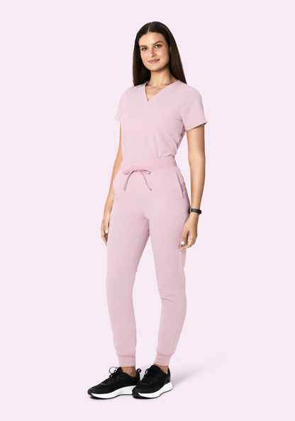 High Waisted Joggers Blush Blossom