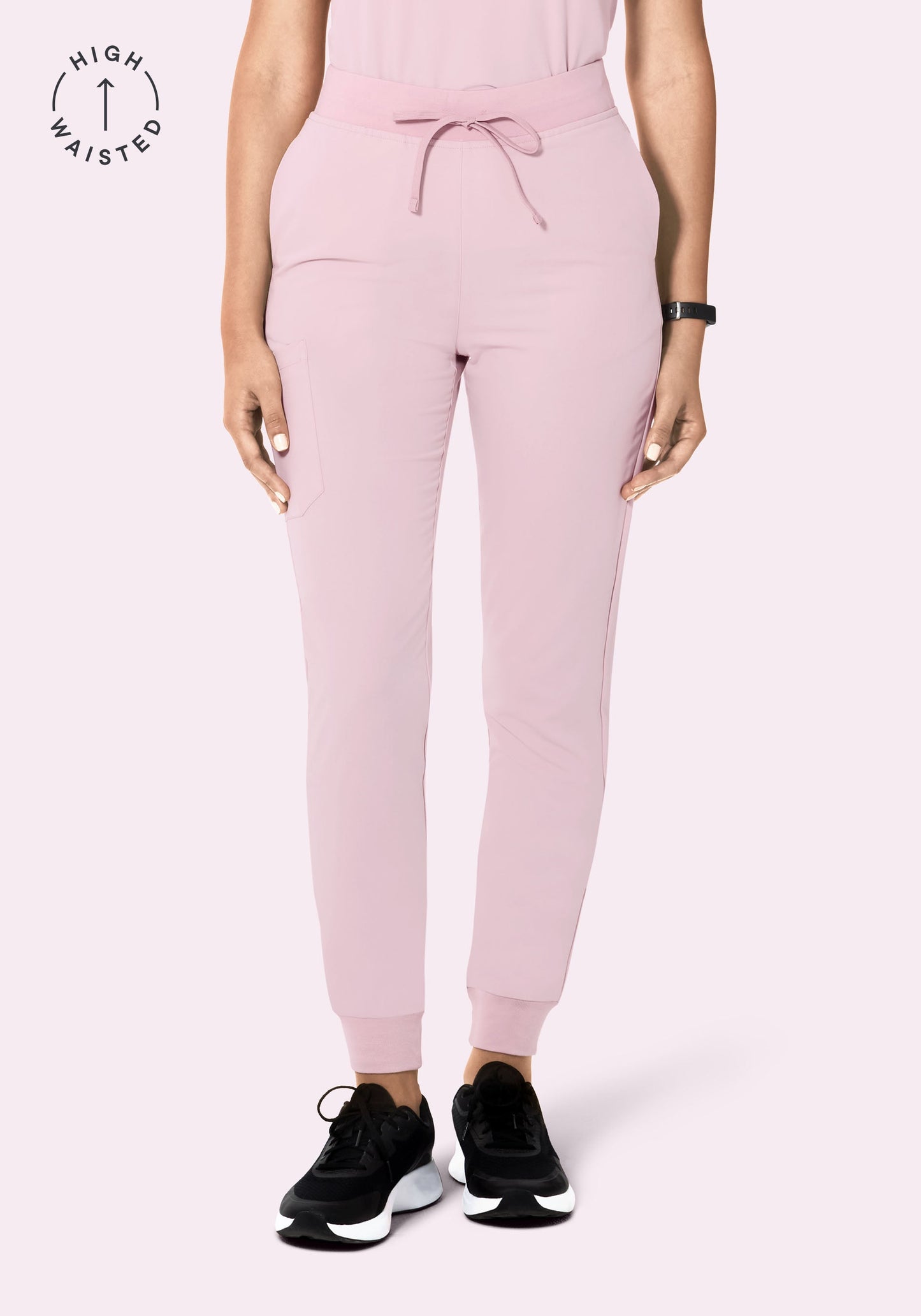 High Waisted Joggers Blush Blossom