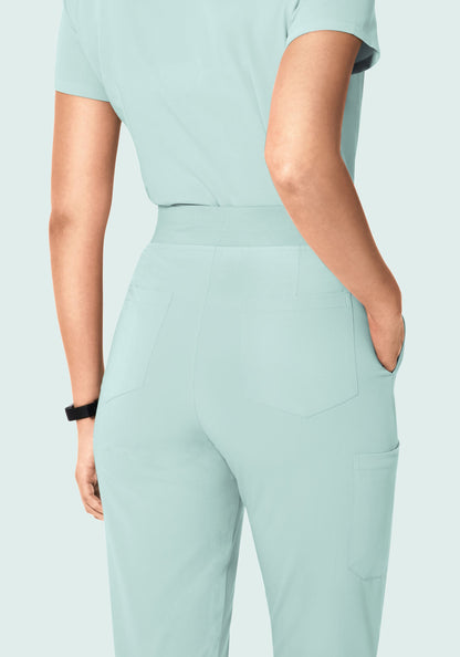 High Waisted Joggers Sterling Blue