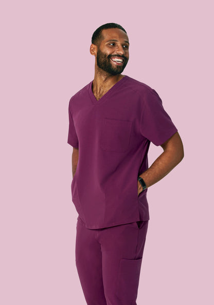 Three Pocket Top Plum