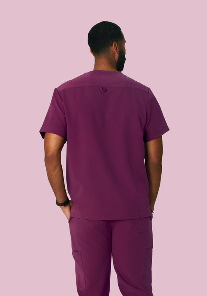 Three Pocket Top Plum