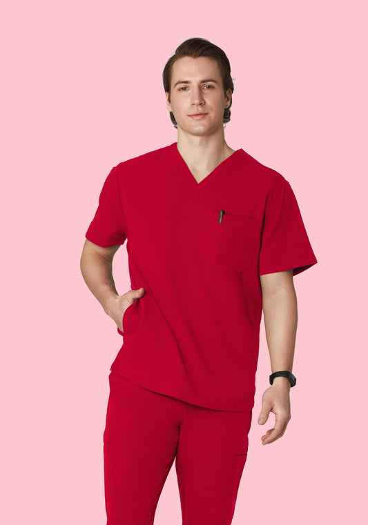 Three Pocket Top Crimson