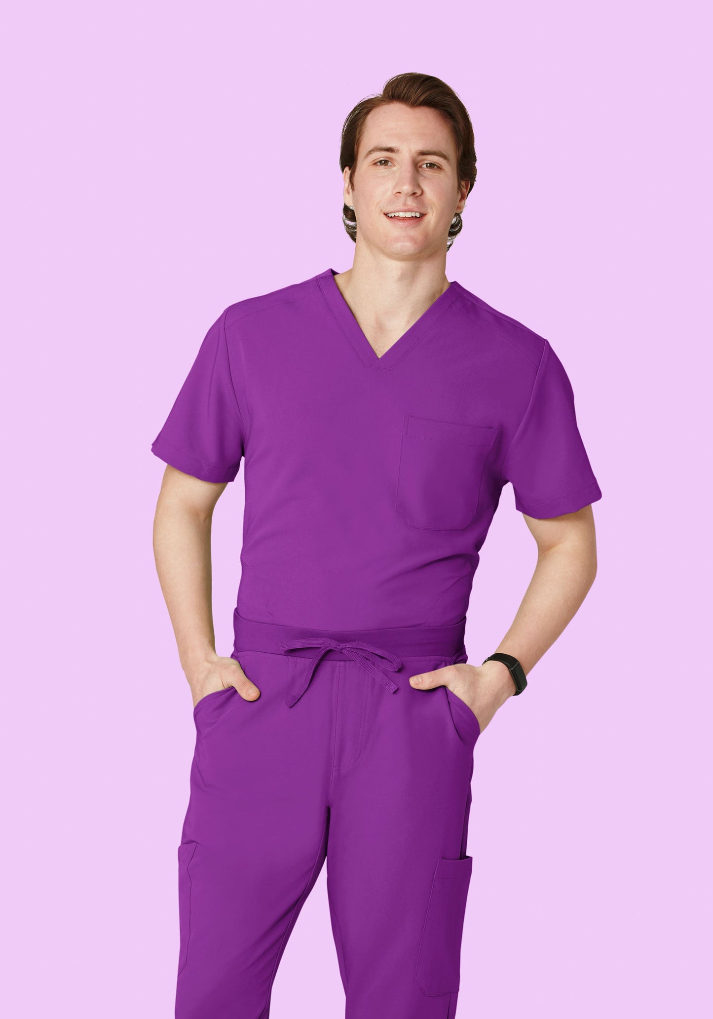 Three Pocket Top Cyber Grape