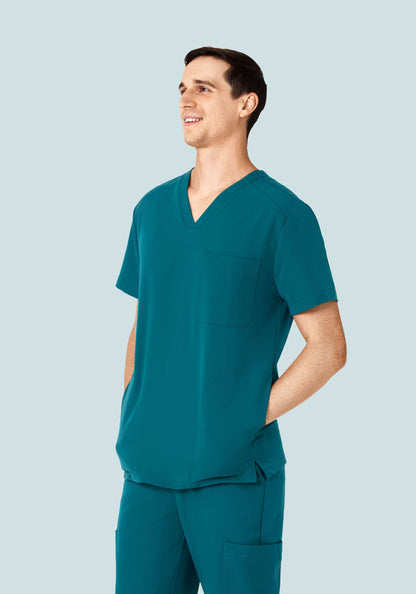 Three Pocket Top Peacock