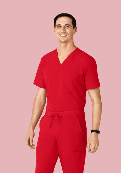 Three Pocket Top Poppy Red