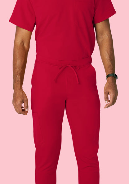 7 Pocket Joggers Crimson