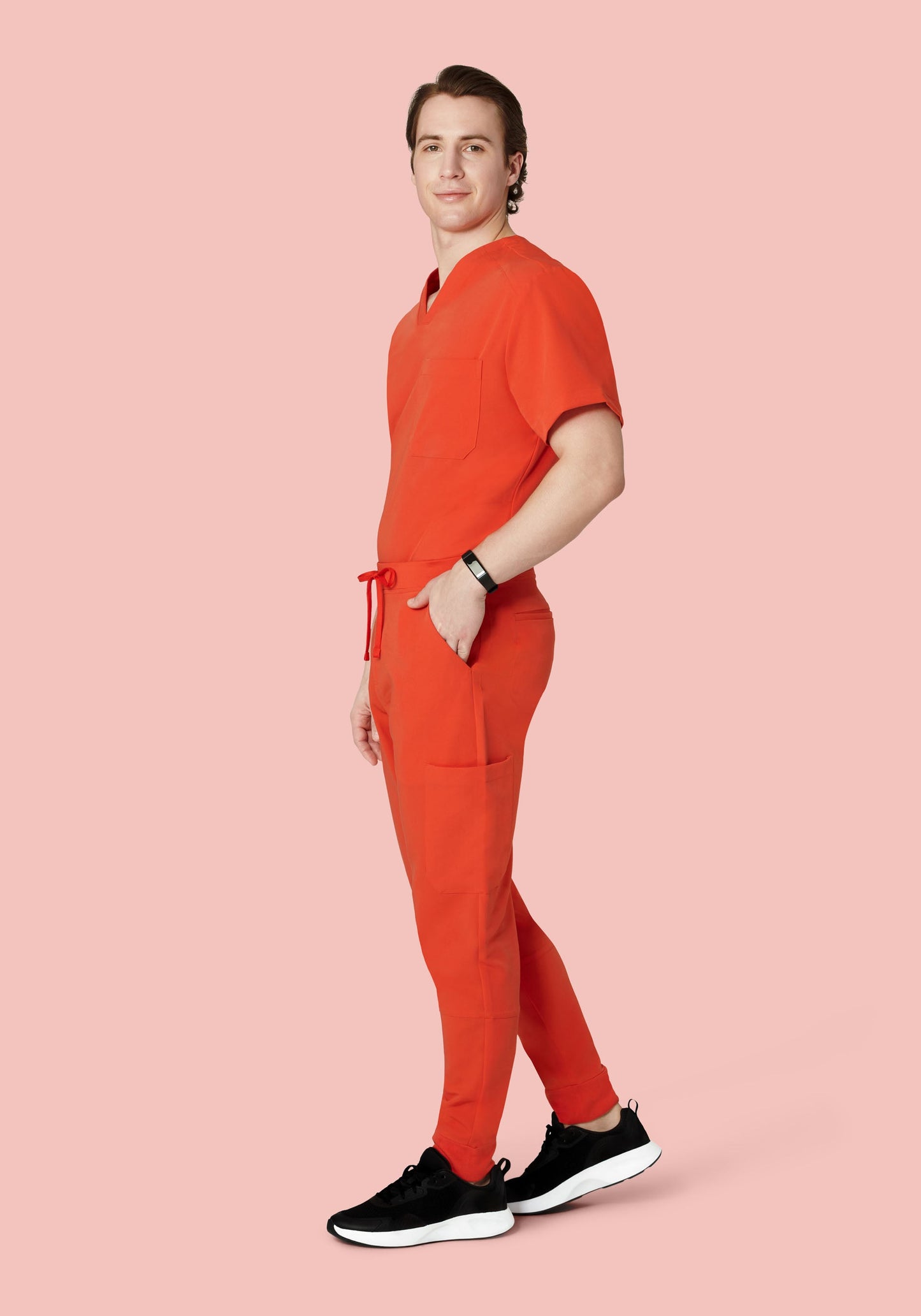 Three Pocket Top Sunset Orange