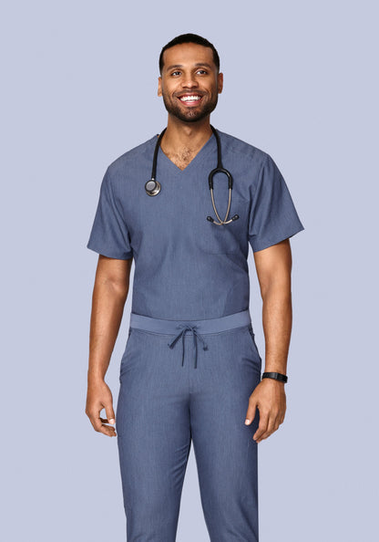 Three Pocket Top Heather Denim