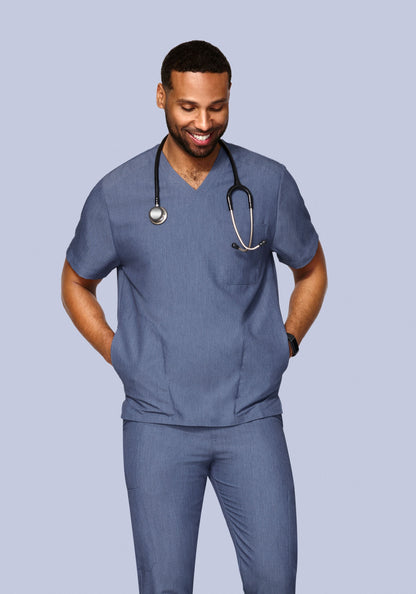 Three Pocket Top Heather Denim