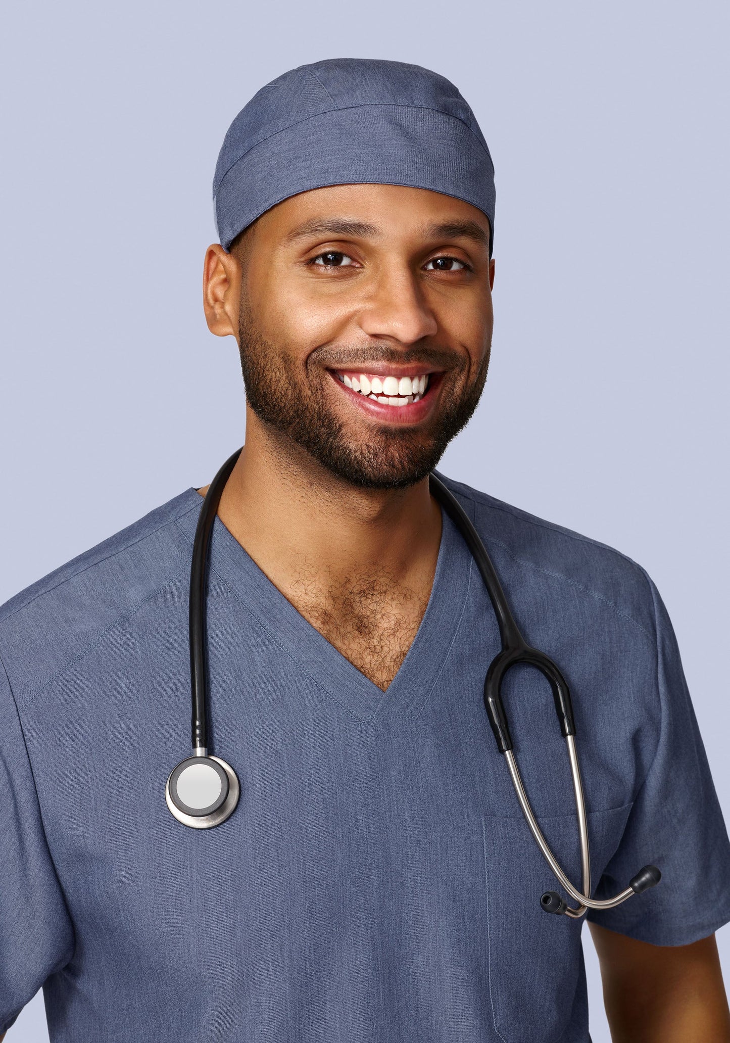 Contemporary Scrub Cap Heather Denim