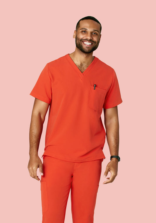 Two Pocket Top Sunset Orange