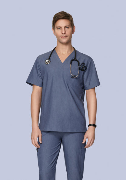 Two Pocket Top Heather Denim