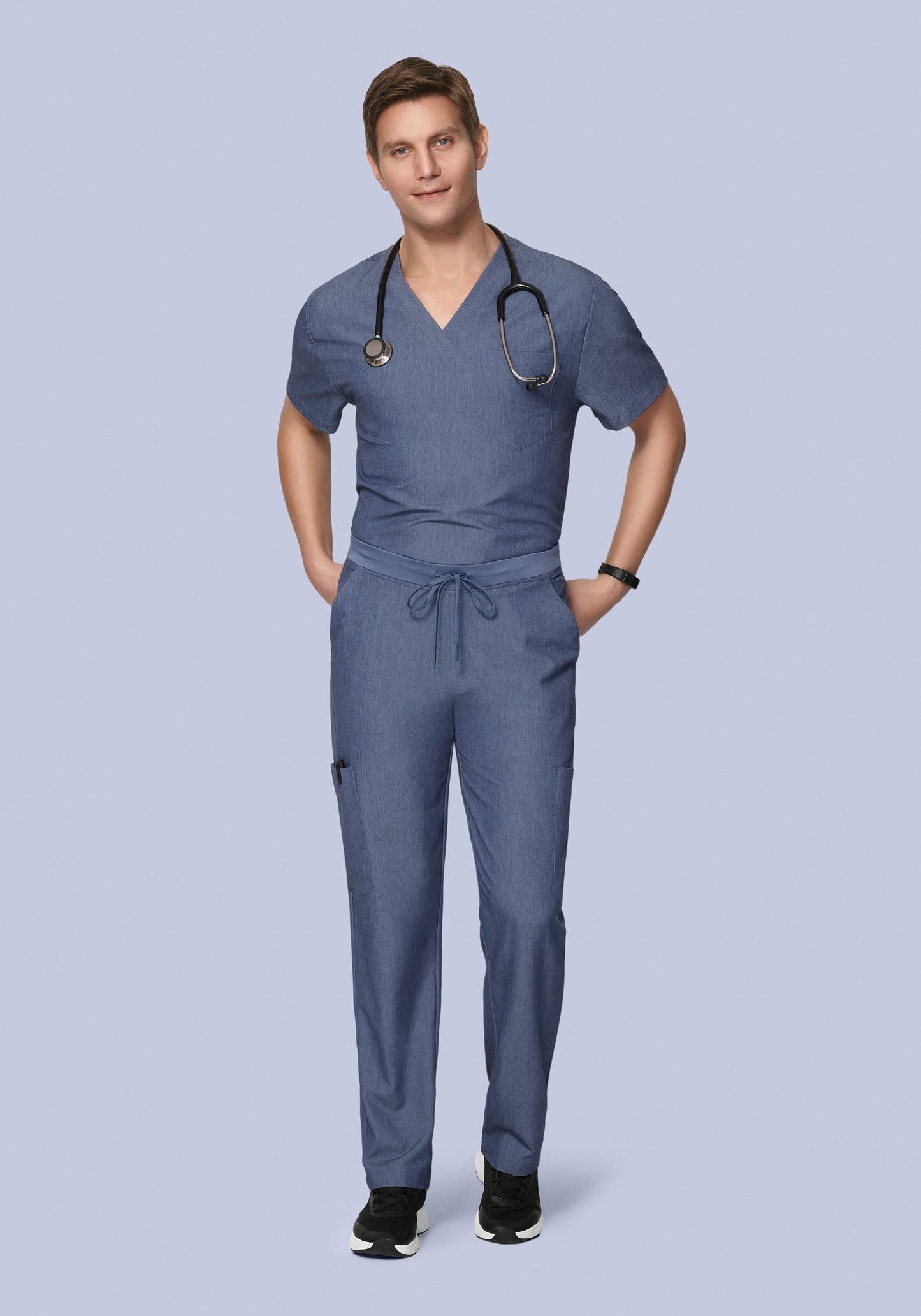 Two Pocket Top Heather Denim