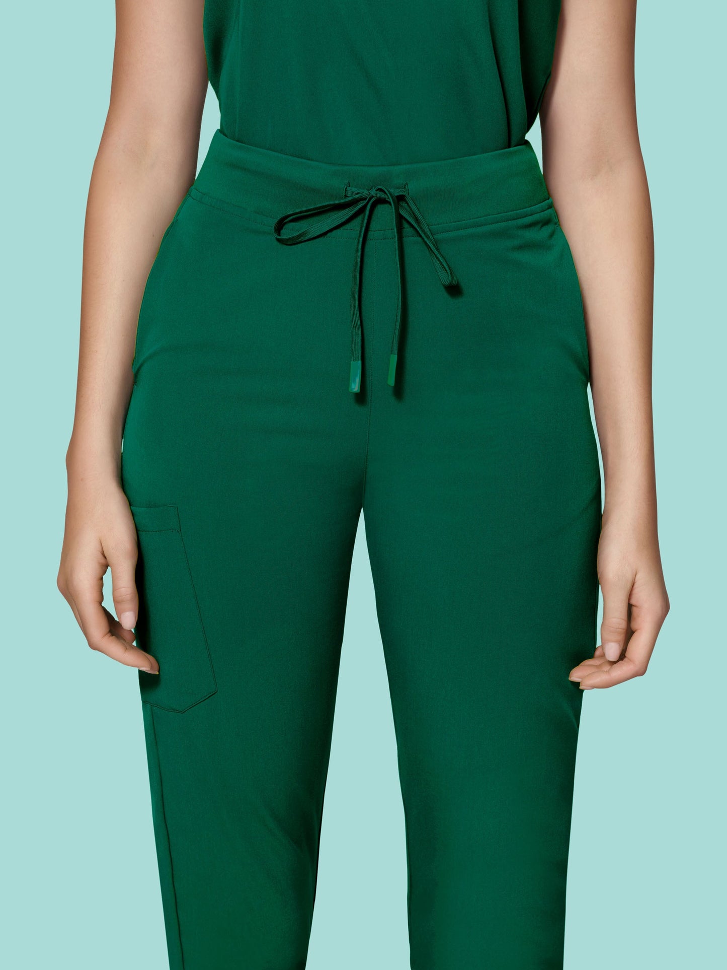 High Waisted Joggers Hunter Green