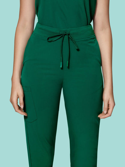 High Waisted Joggers Hunter Green