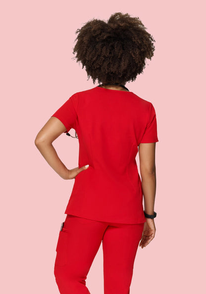 6 Pocket Top Candy Red