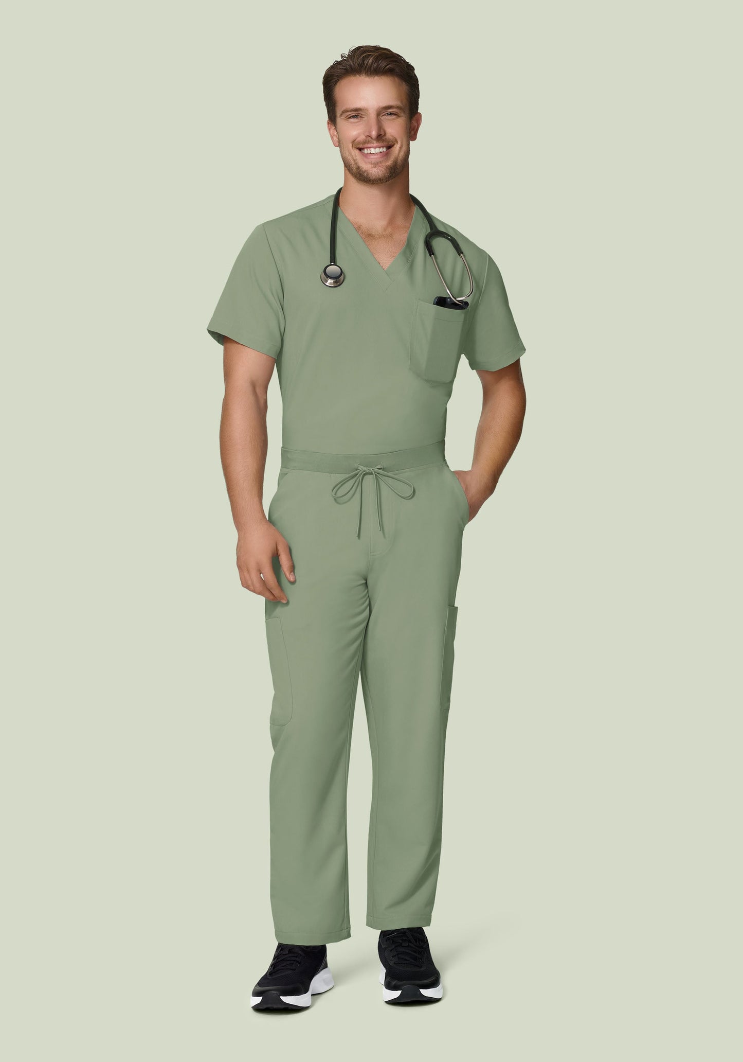 Two Pocket Top Cool Sage