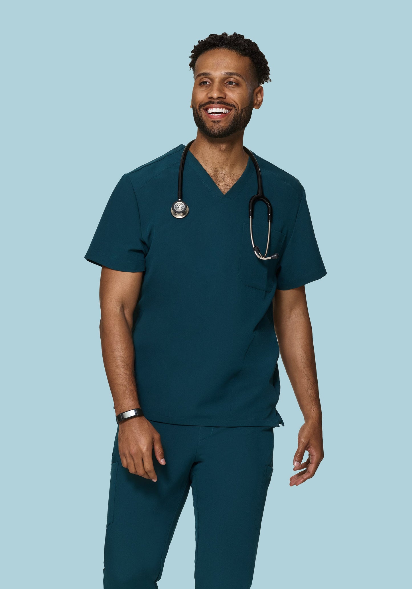 Three Pocket Top Caribbean Blue