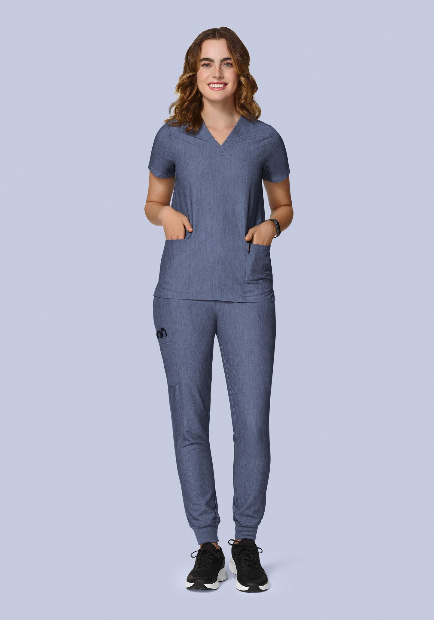 High Waisted Joggers Heather Denim