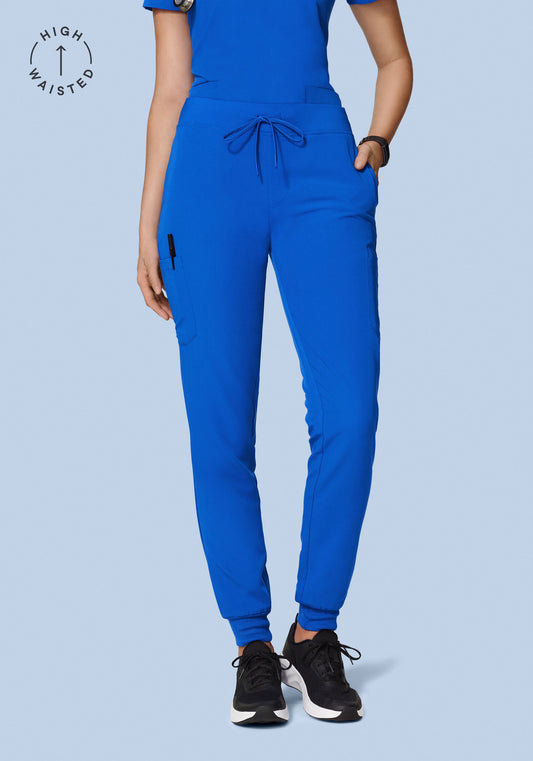 High Waisted Joggers Royal Blue