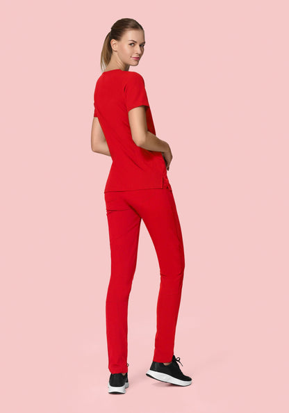 6 Pocket Slim Pants Candy Red