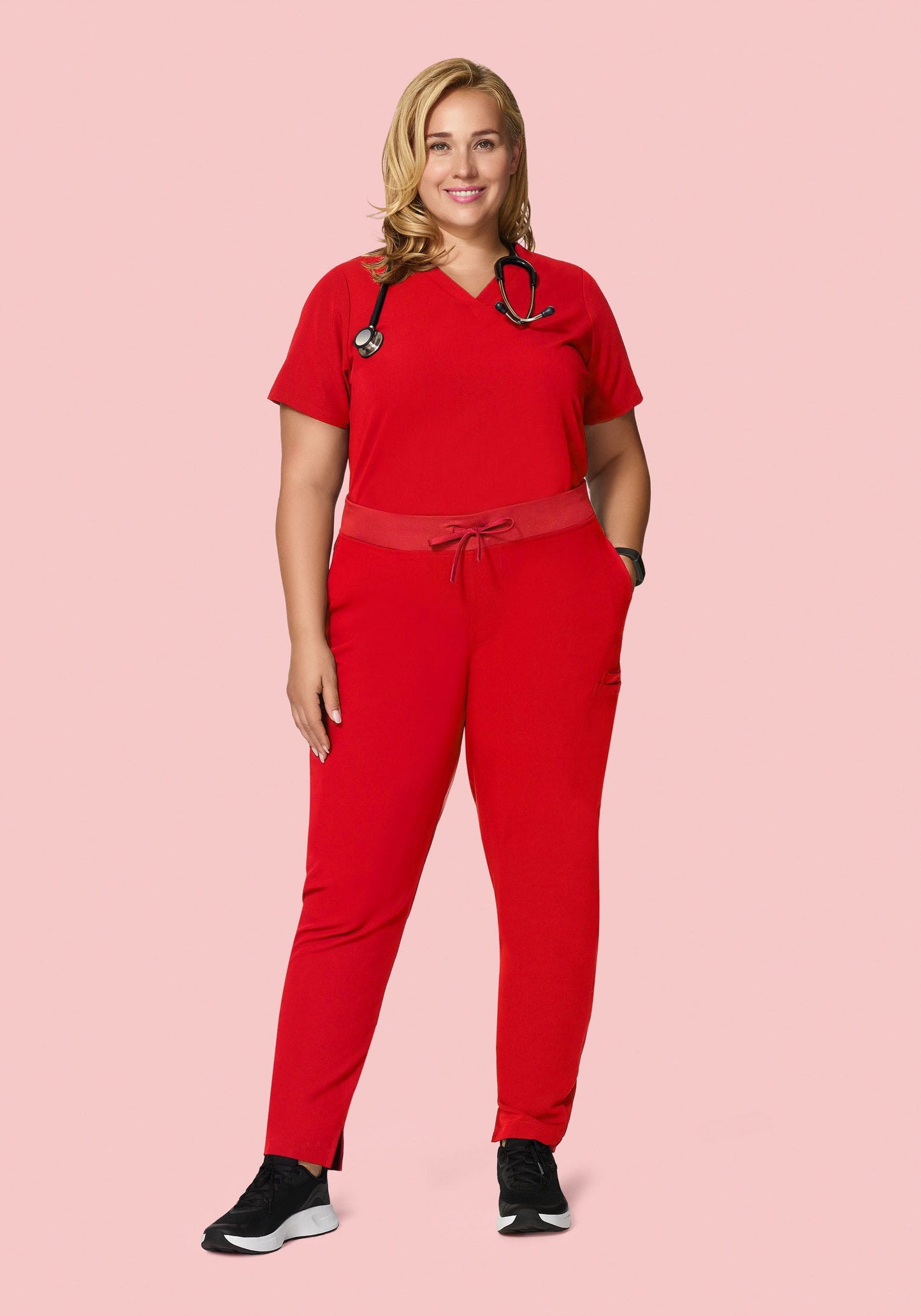 6 Pocket Slim Pants Candy Red