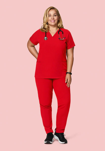 6 Pocket Slim Pants Candy Red